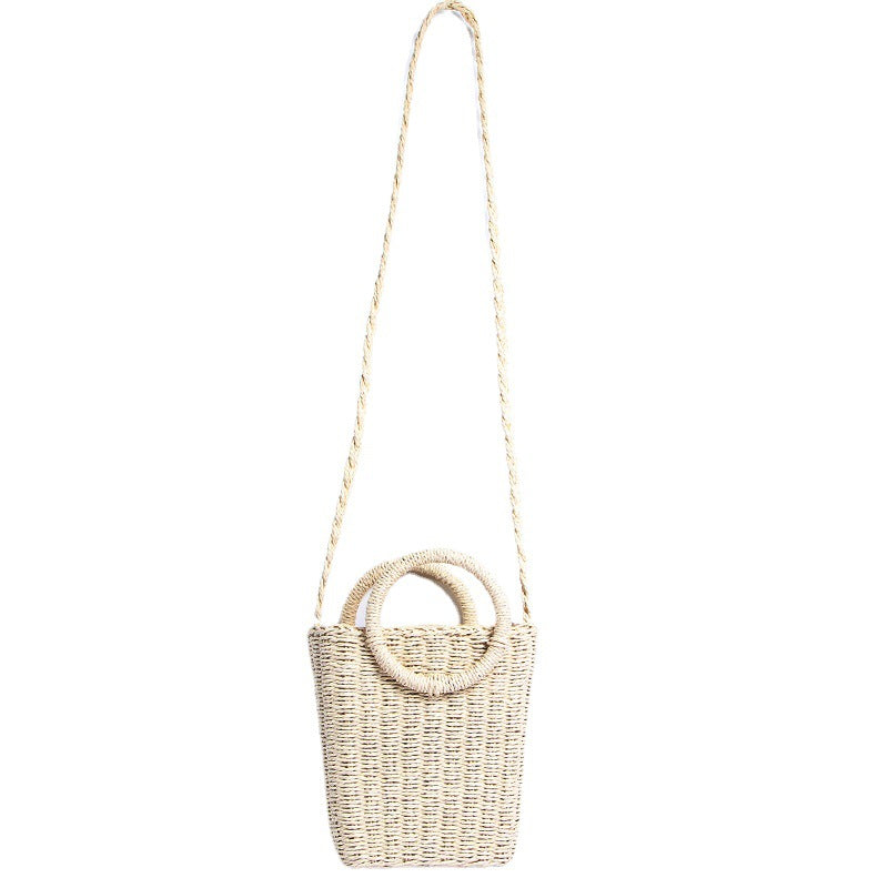 Handmade wicker bag with round handles LoungeYard — product view 5