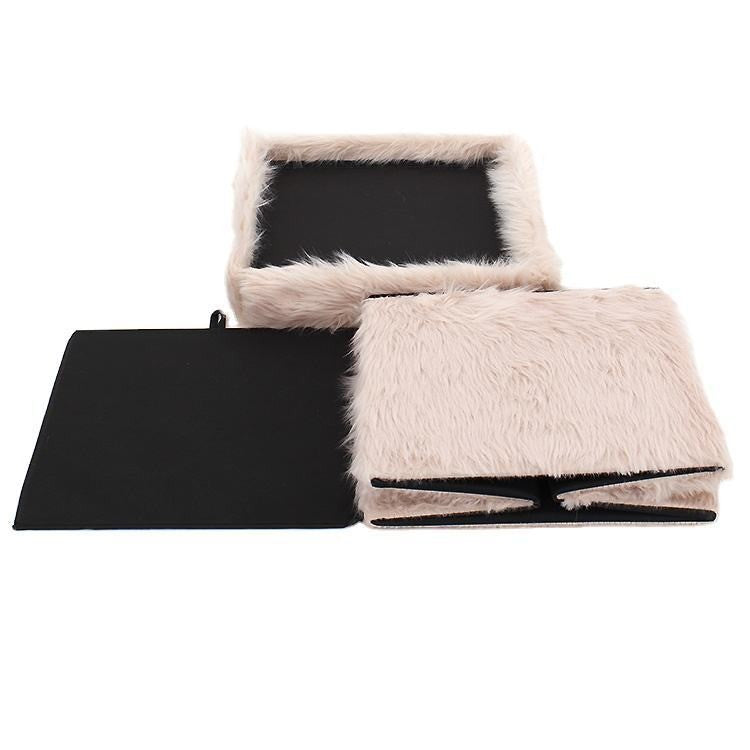 Decorative Plush Ottoman Bowlift — product view 4