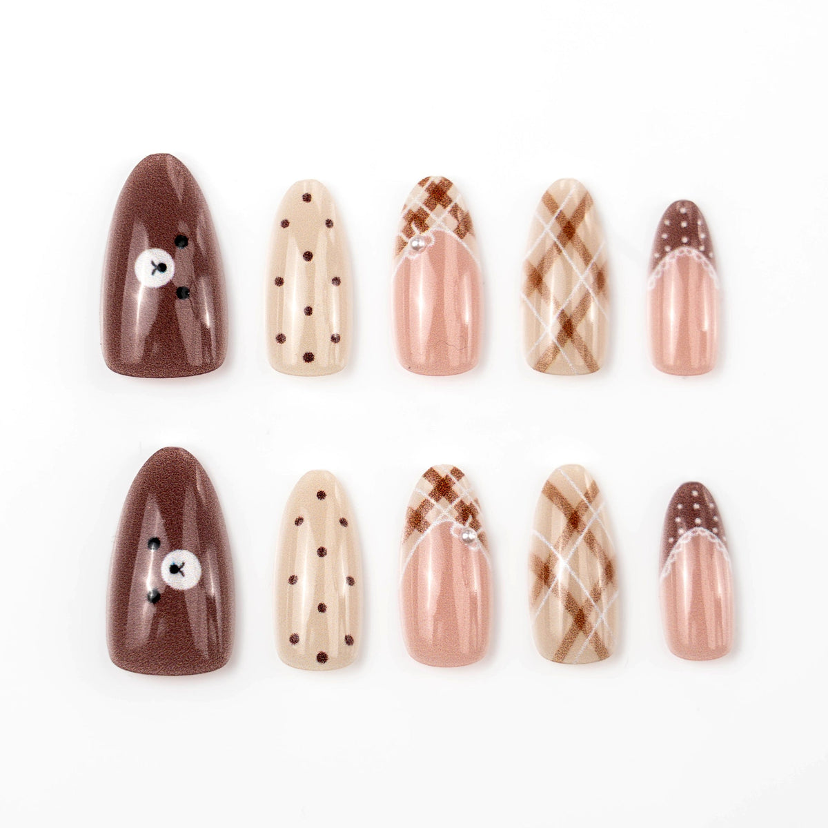 Whimsical Bear-Themed Press-On Nail Set — product view 2