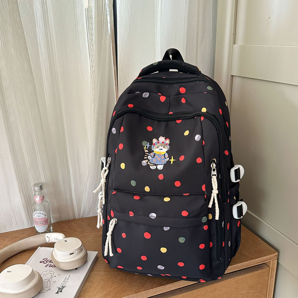 Whimsical Patterned School Backpack — product view 3
