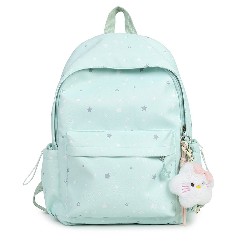 Starry Patterned Plush Backpack LoungeYard — product view 2