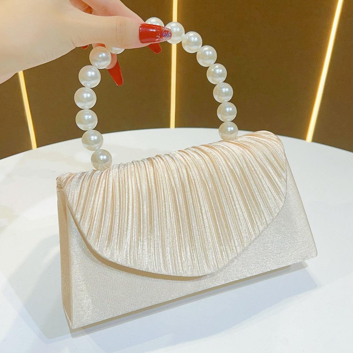 Elegant Pleated Evening Clutch — product view 1