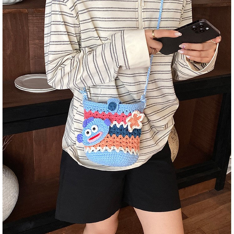 Fun Crochet Fish-Shaped Mini Bucket Bag — product view 3