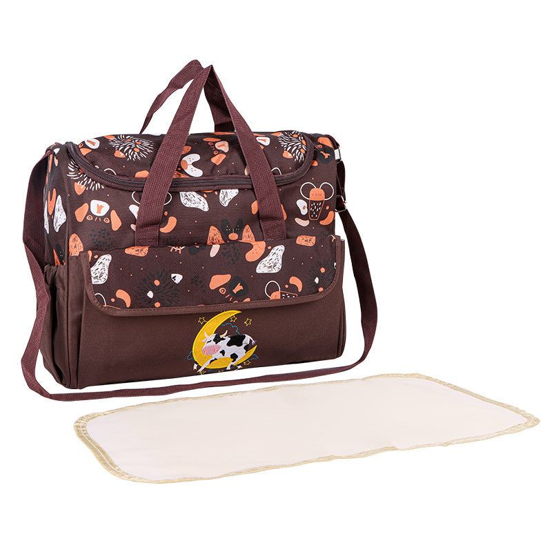 Multifunctional diaper bag with integrated changing mat LoungeYard — product view 2