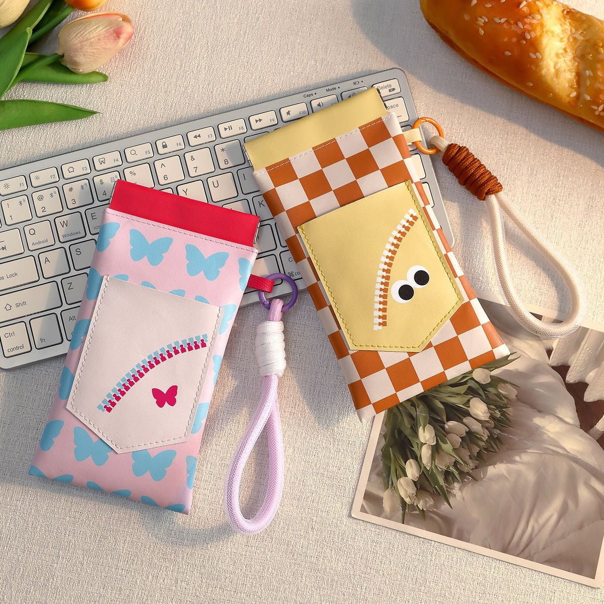 Cute Butterfly-Themed Zippered Pouch — product view 1