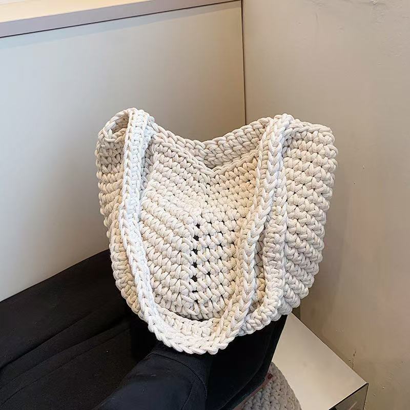 Large, Hand-woven Tote Bag LoungeYard — product view 3
