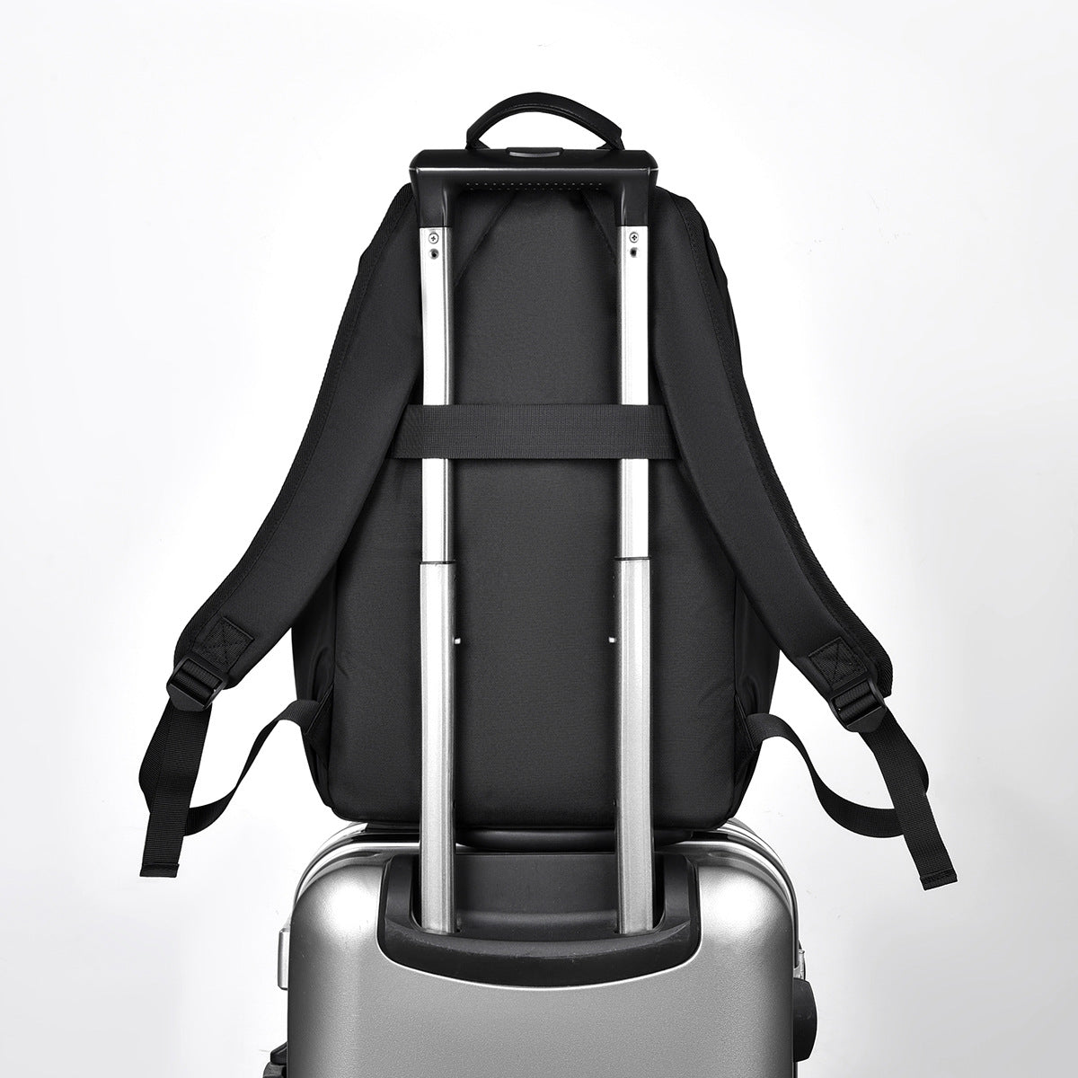 Practical city backpack with multiple compartments and waterproof material LoungeYard — product view 4