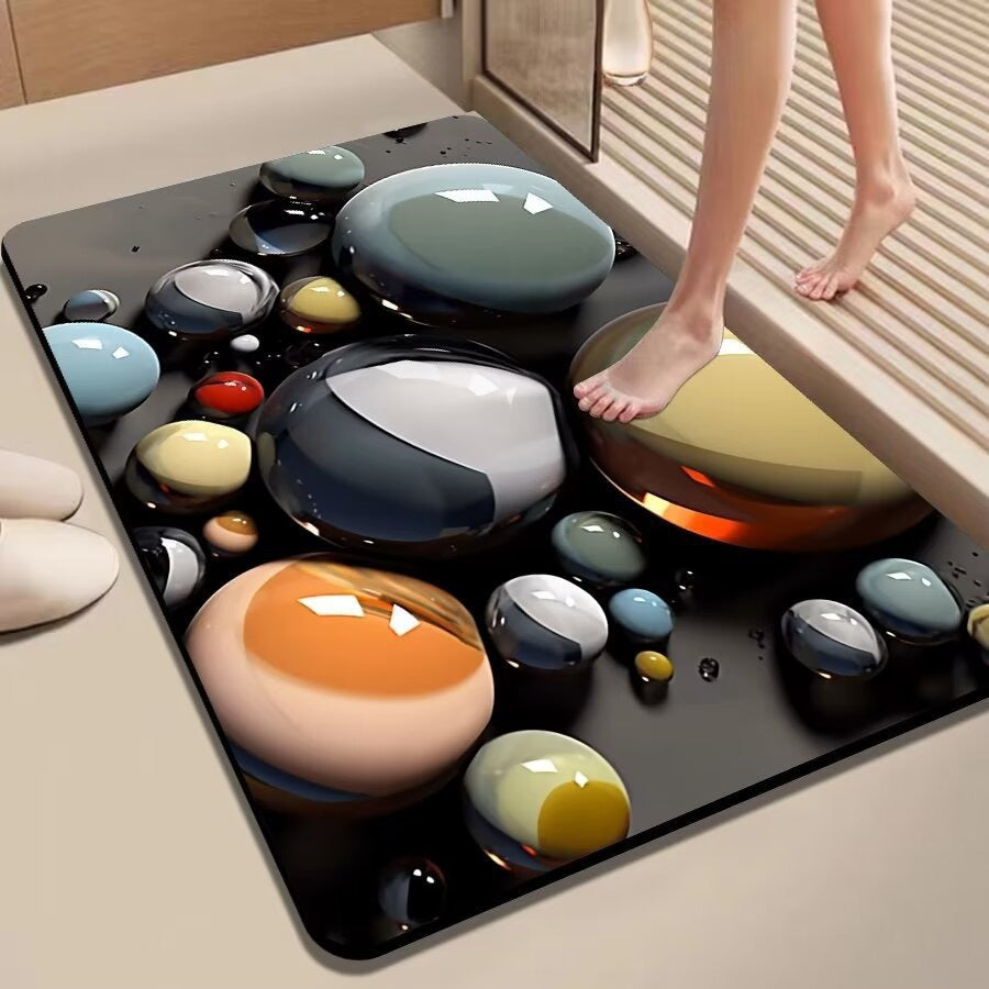 Artistic 3D Gemstone-Themed Bath Mat — product view 5