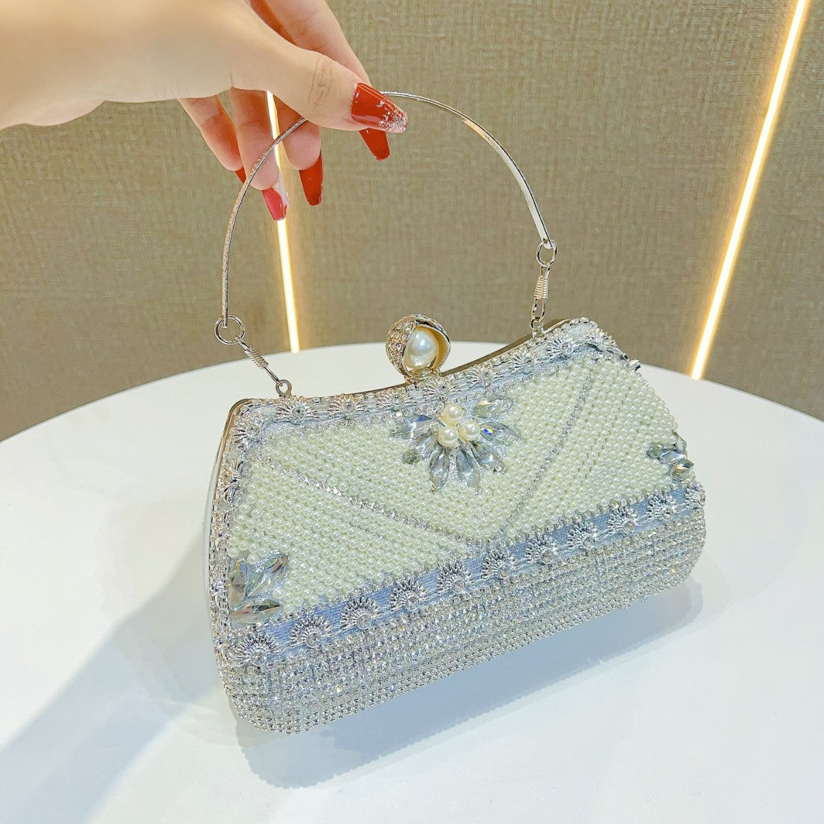 Beaded Evening Shoulder Bag — product view 6
