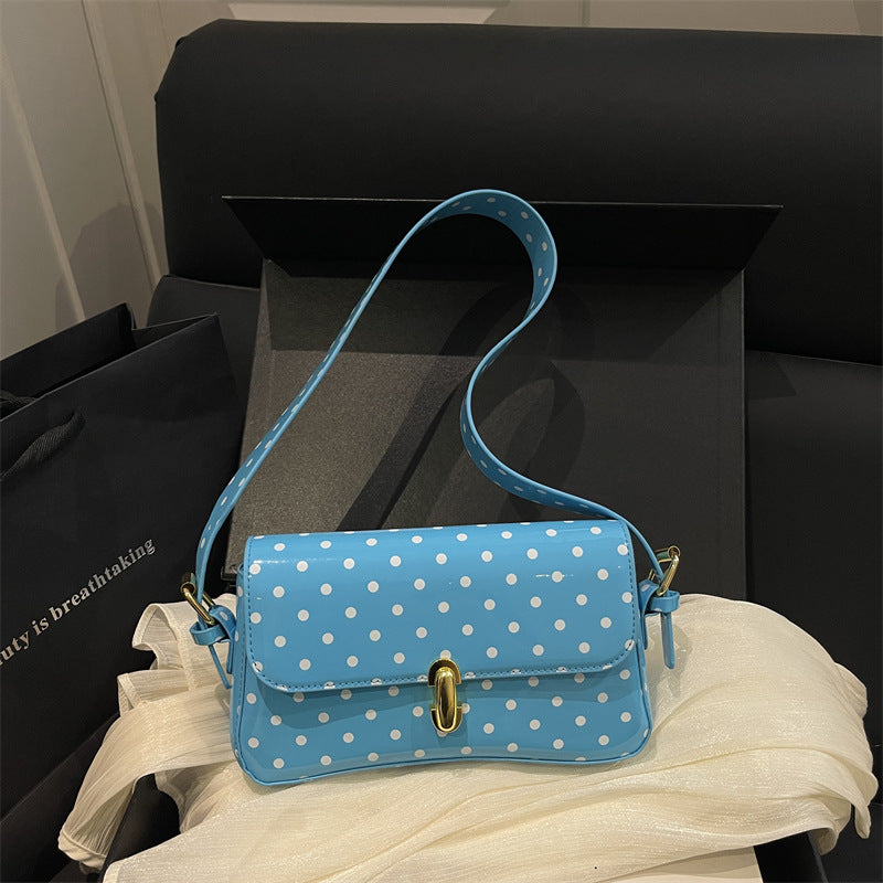 Polka Dot Patent Leather Crossbody Bag — product view 1