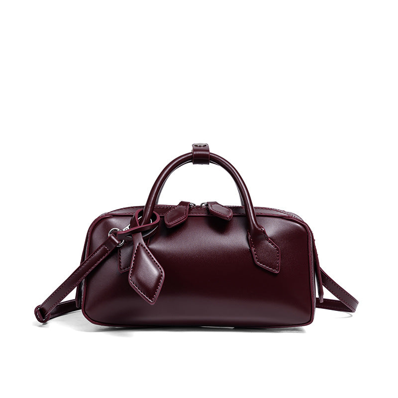 Structured Leather Mini Satchel LoungeYard — product view 3