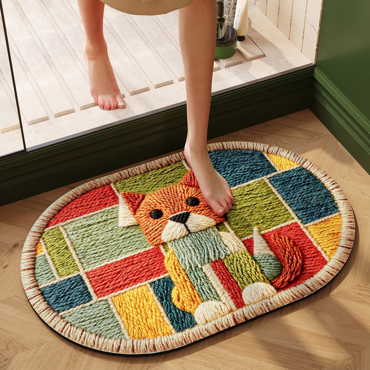 Textured Reversible Bath Rug — product view 4
