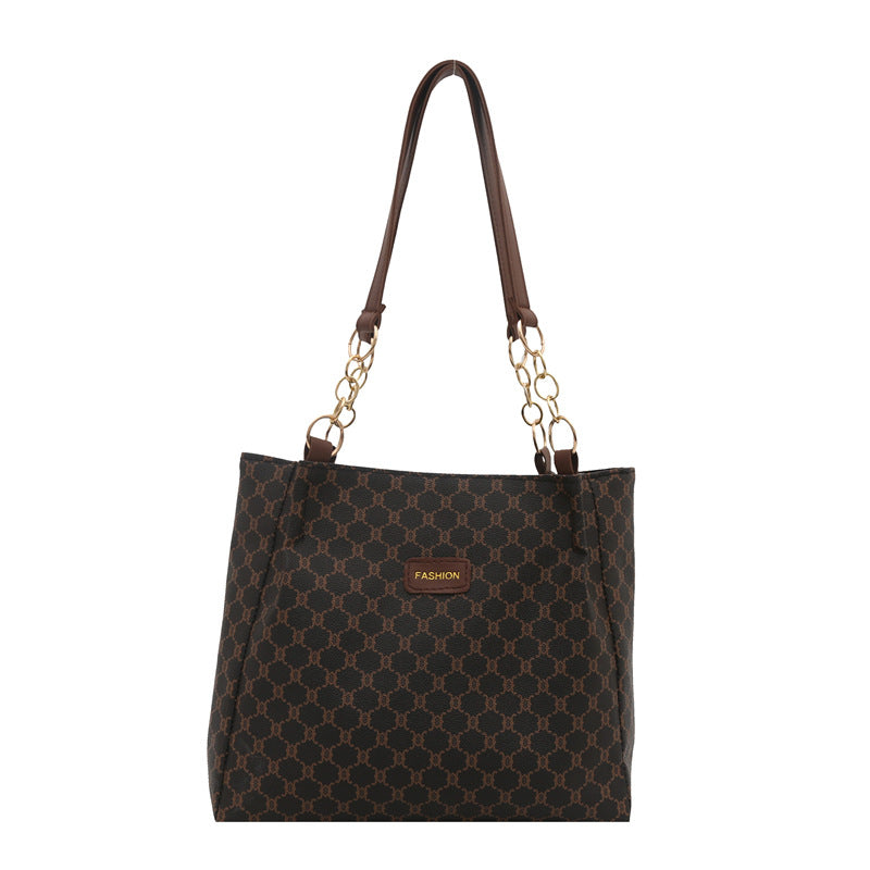 Elegant Patterned Shoulder Tote — product view 4