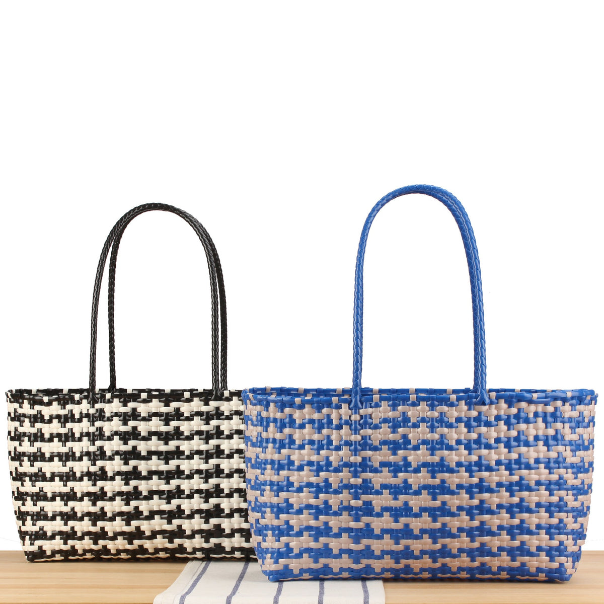 Braided Tote Bag with Stylish Patterns LoungeYard — product view 1