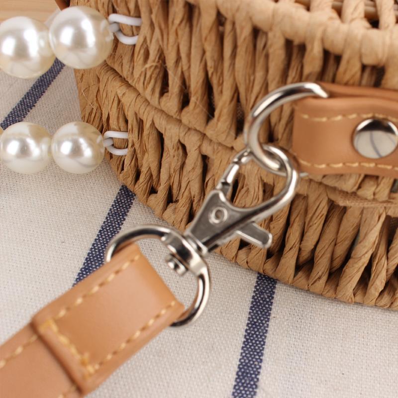 Round base bag with pearl decoration LoungeYard — product view 3