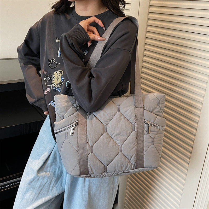 Quilted Multi-Pocket Tote Bag — product view 6