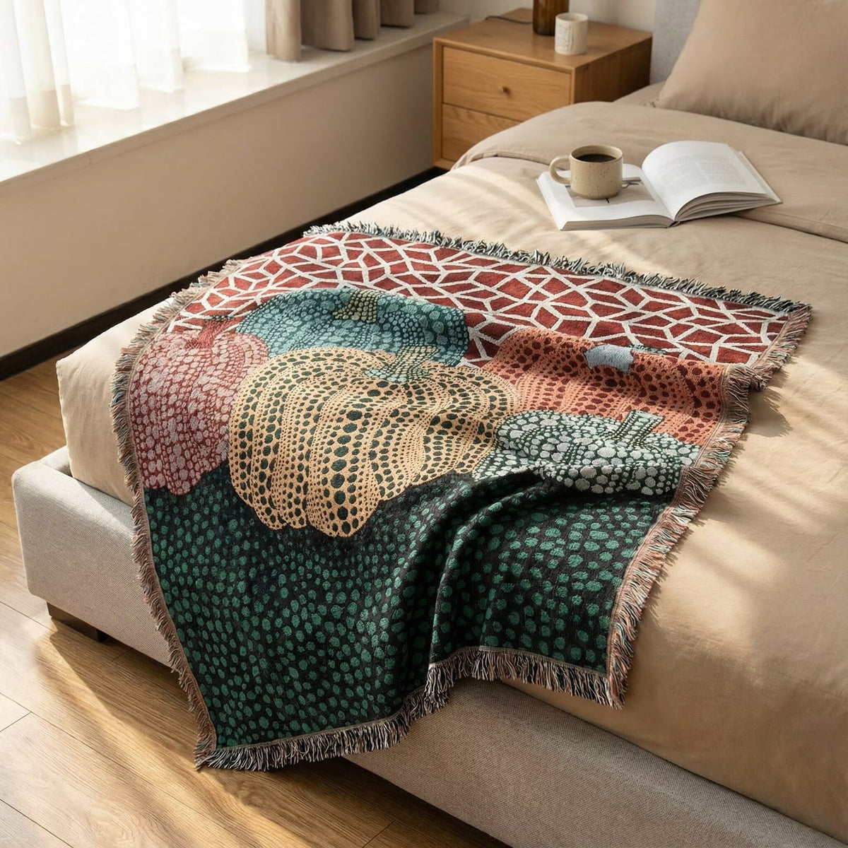 Cozy Decorative Halloween Throw Blanket — product view 2