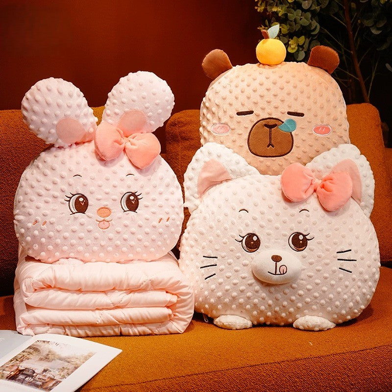 LoungeYard | Cuddle Ready Cute Cartoon Pillow Blanket — product view 1