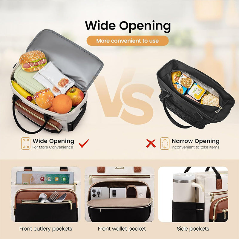 Elegant multifunctional handbag with numerous compartments LoungeYard — product view 4