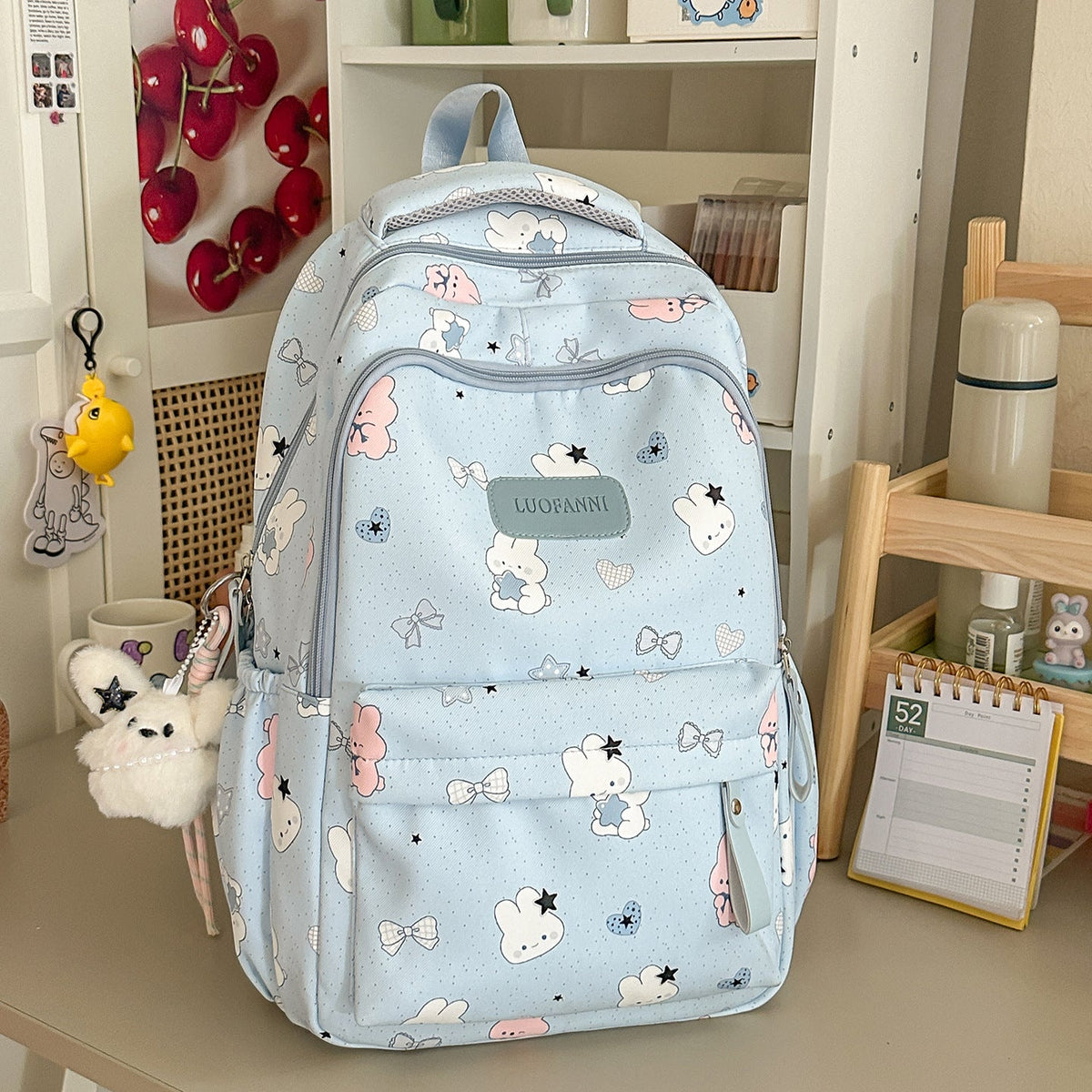 Cartoon-Printed Backpack LoungeYard — product view 6