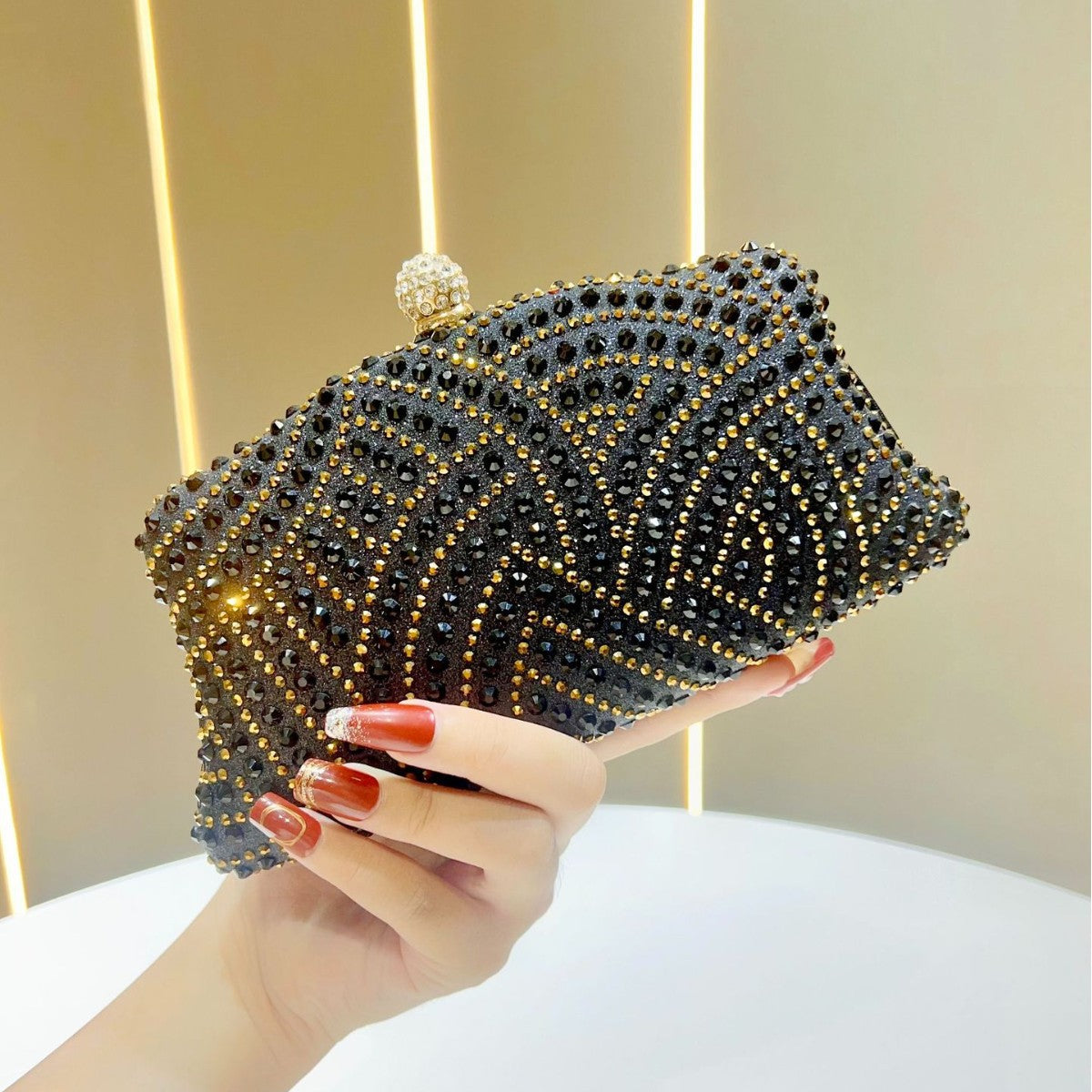Ornate Beaded Evening Clutch — product view 1