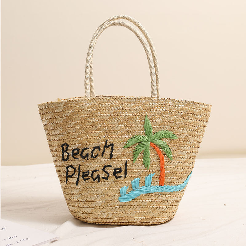 Beach linen bag with personalized embroidery LoungeYard — product view 6