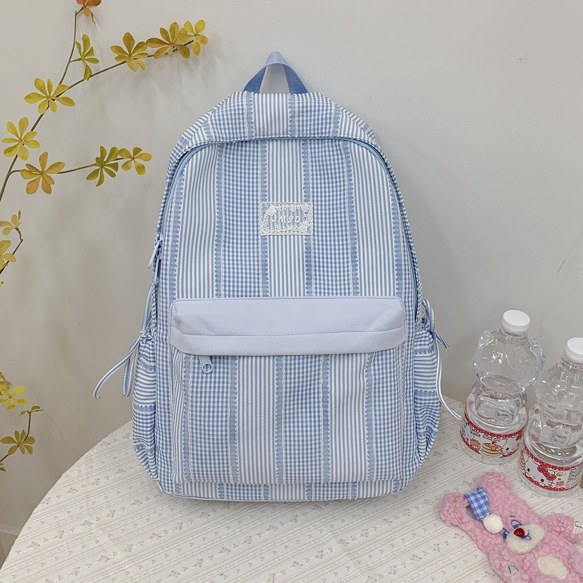 Cute Checked Design Backpack LoungeYard — product view 7
