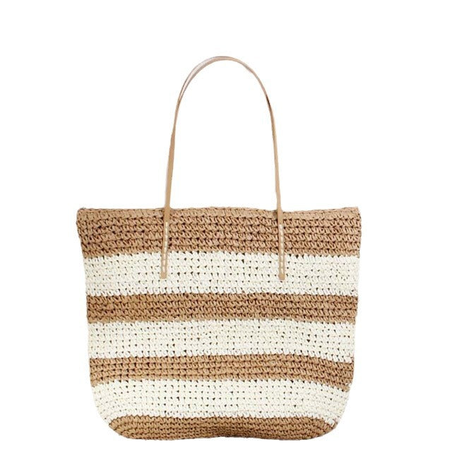 Large rattan shopping bag with sturdy handles LoungeYard — product view 2