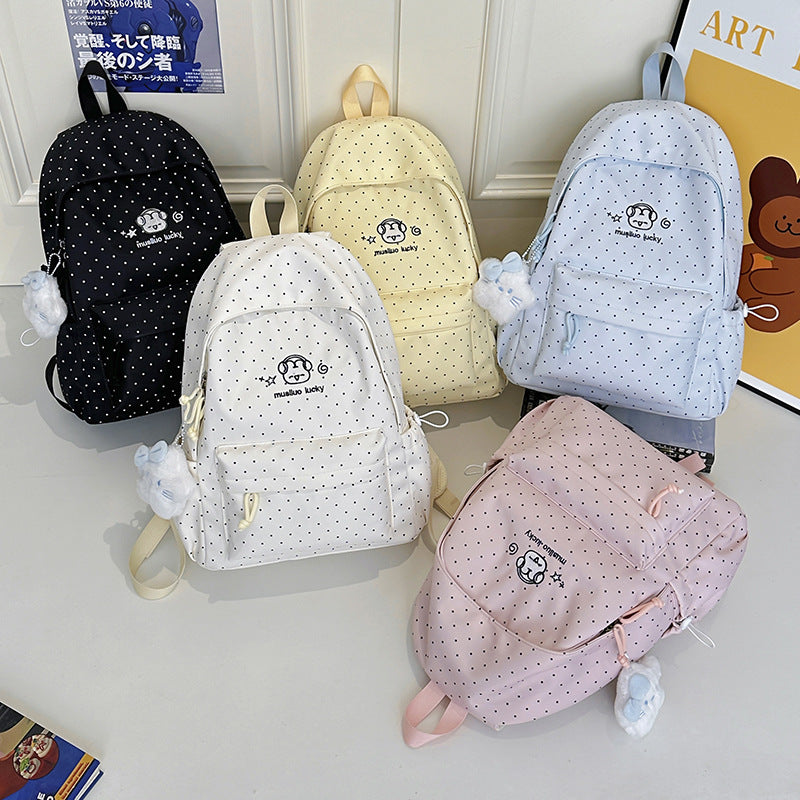 Cute Bunny Ear Printed Backpack LoungeYard — product view 4
