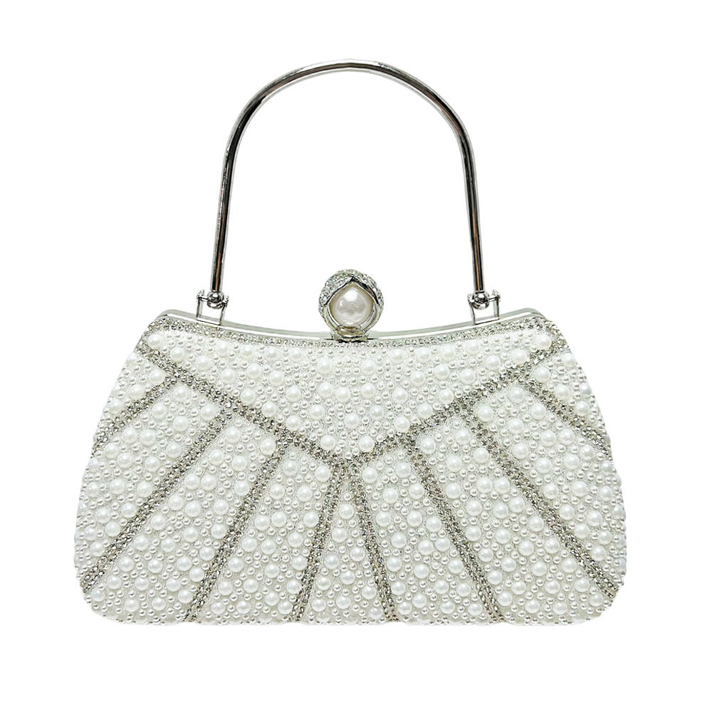 Pearlescent Beaded Evening Clutch — product view 5