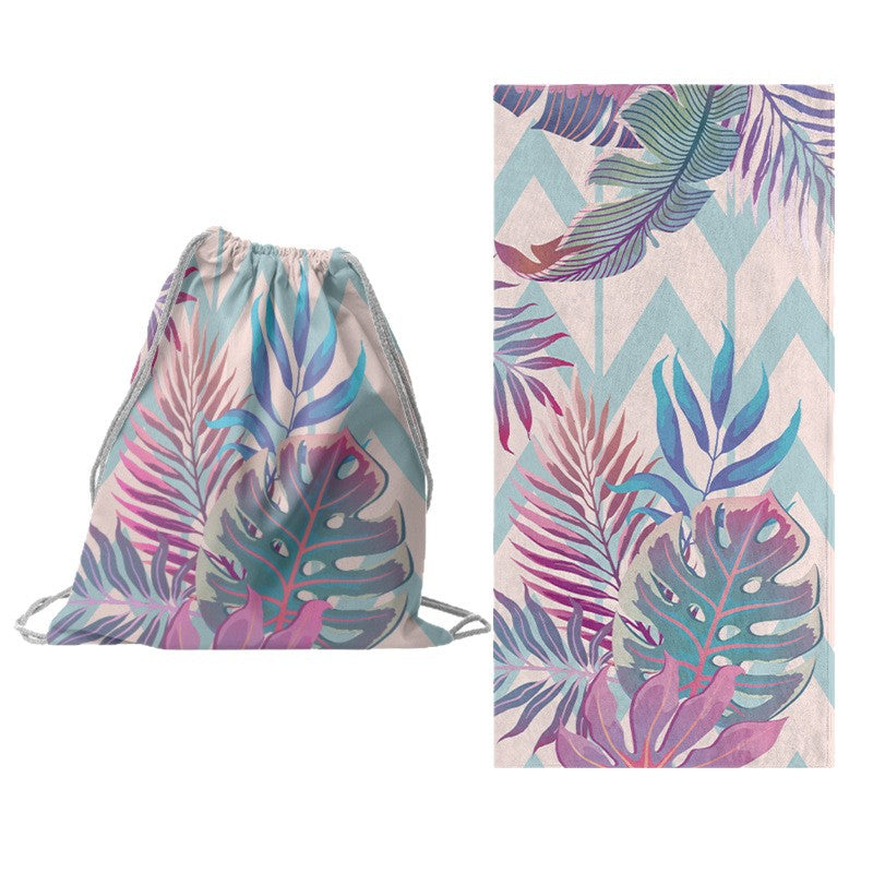Multifunctional beach set with tote bag and towel LoungeYard — product view 3