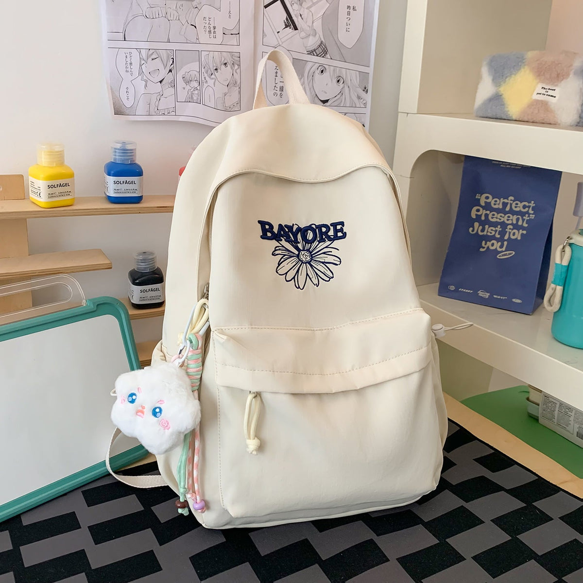 Floral Embroidered Casual Backpack LoungeYard — product view 7