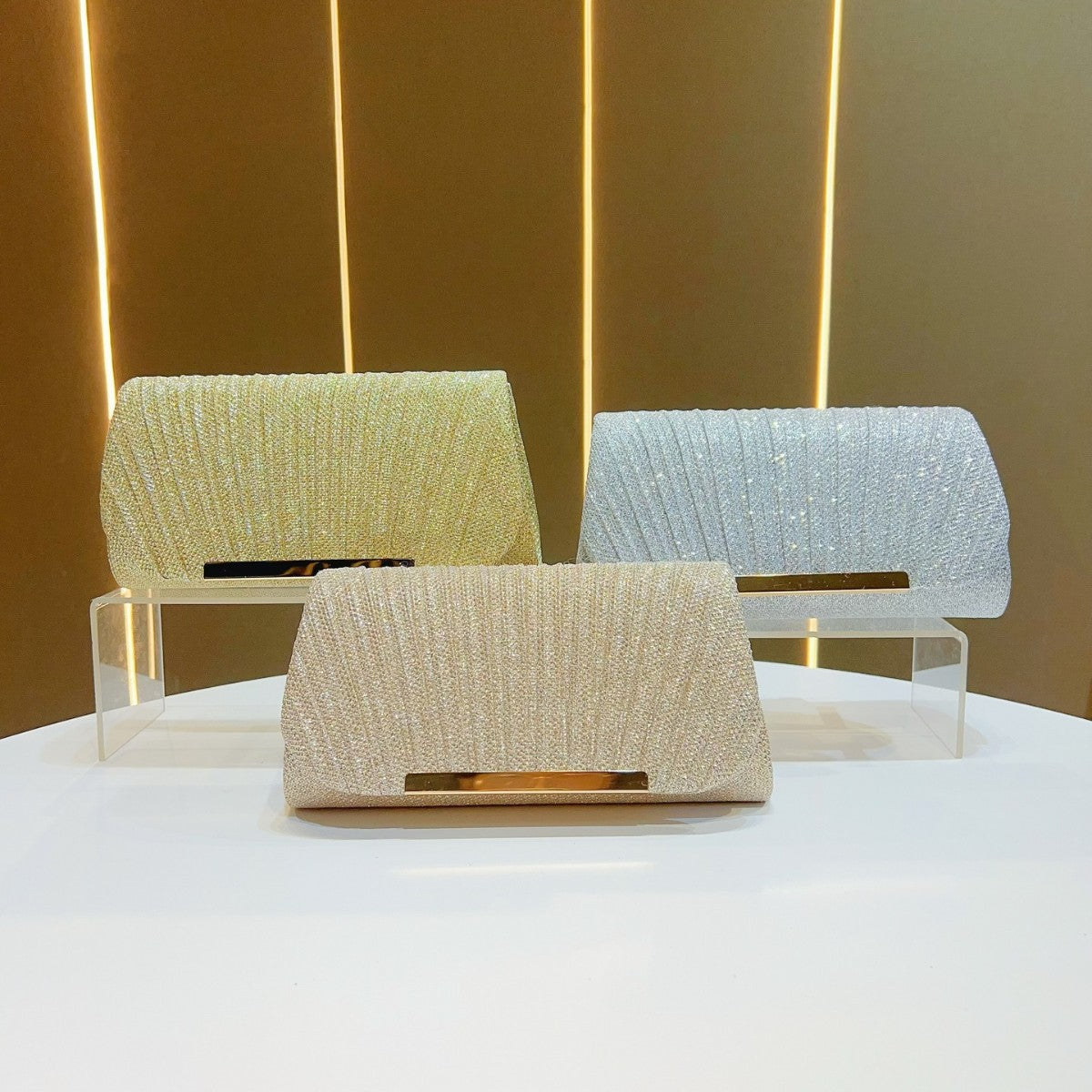 Elegant Textured Evening Clutch — product view 4