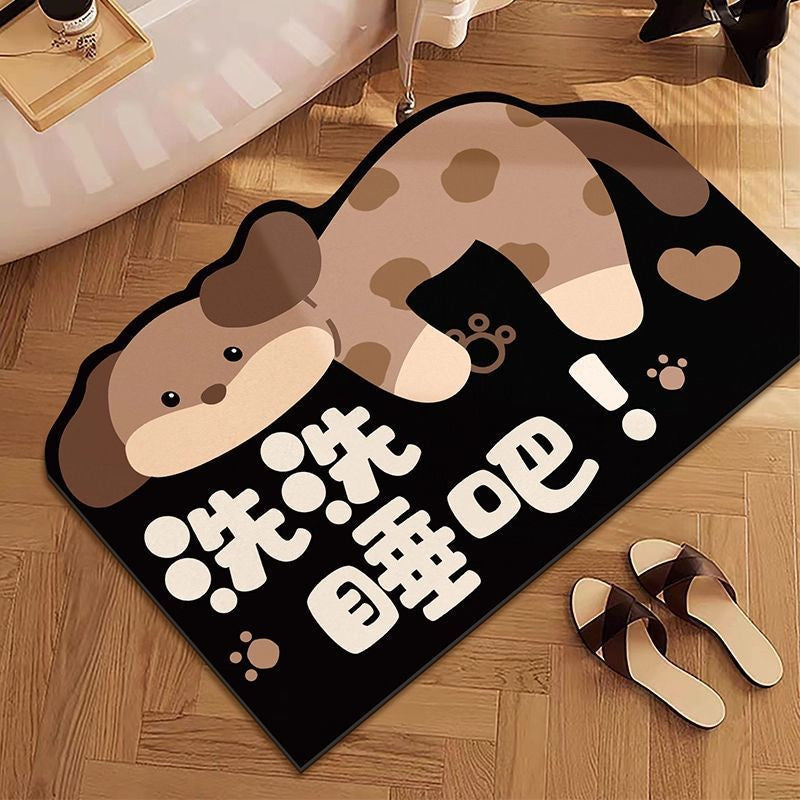 Cat-Themed Cartoon Bath Mat — product view 2