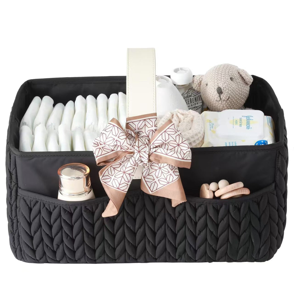 Quilted tote bag with practical compartments LoungeYard — product view 5