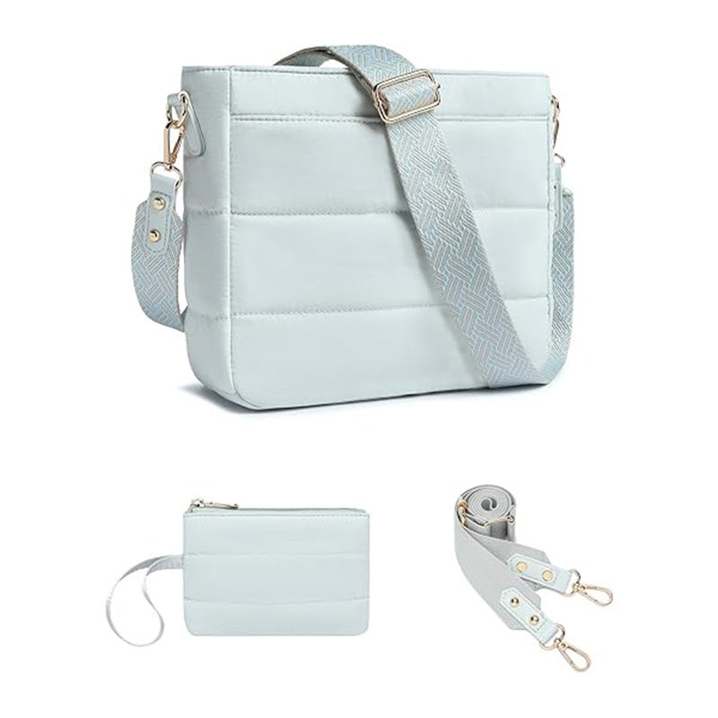 Fashionable shoulder bag with removable card case LoungeYard — product view 7