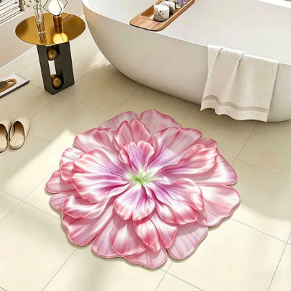Floral Shape Bath Mat — product view 1