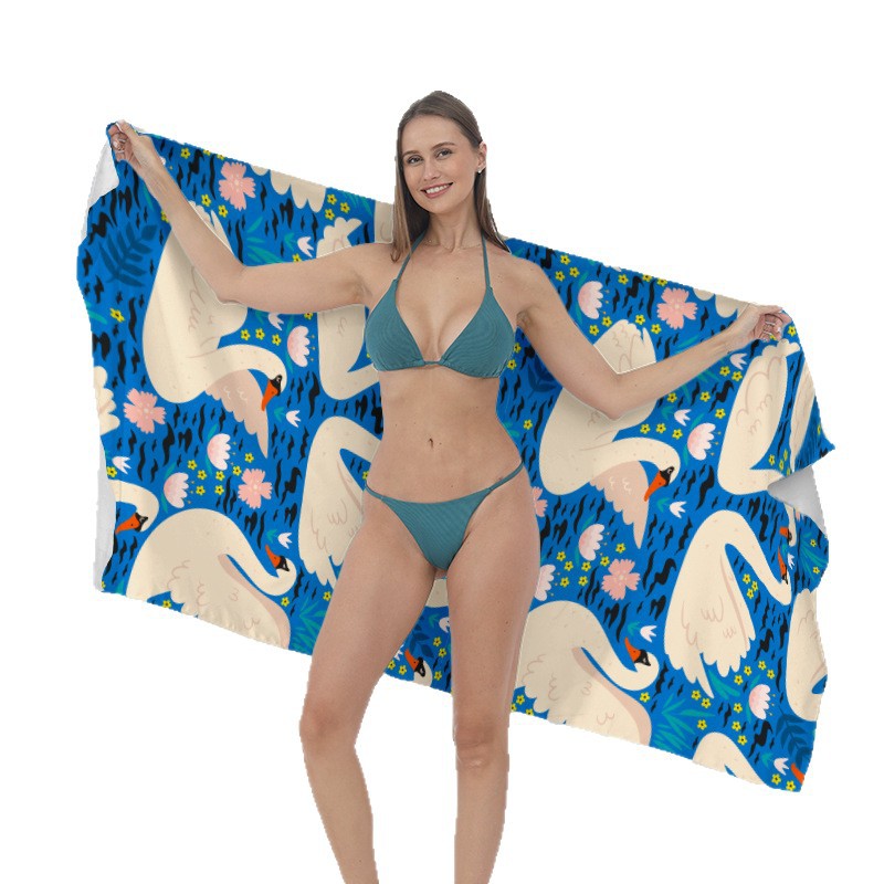 Beach towel with creative surf designs LoungeYard — product view 2