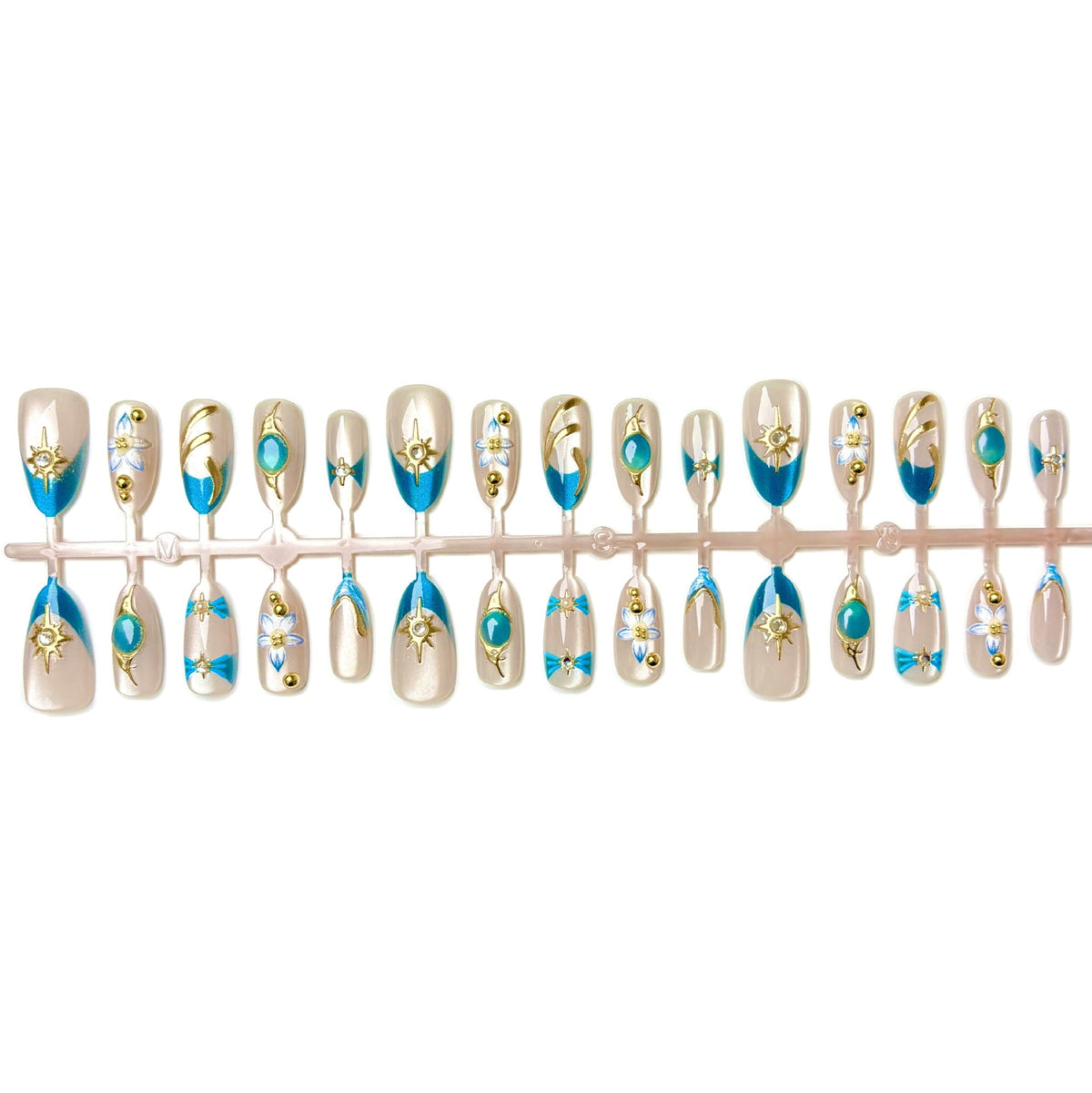Decorative Press-On Nail Art Set with Elegant Patterns — product view 4
