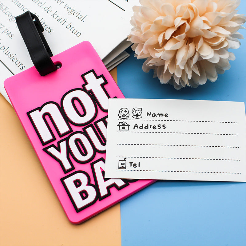 Unisex Luggage Tag with Eye-catching Message LoungeYard — product view 4
