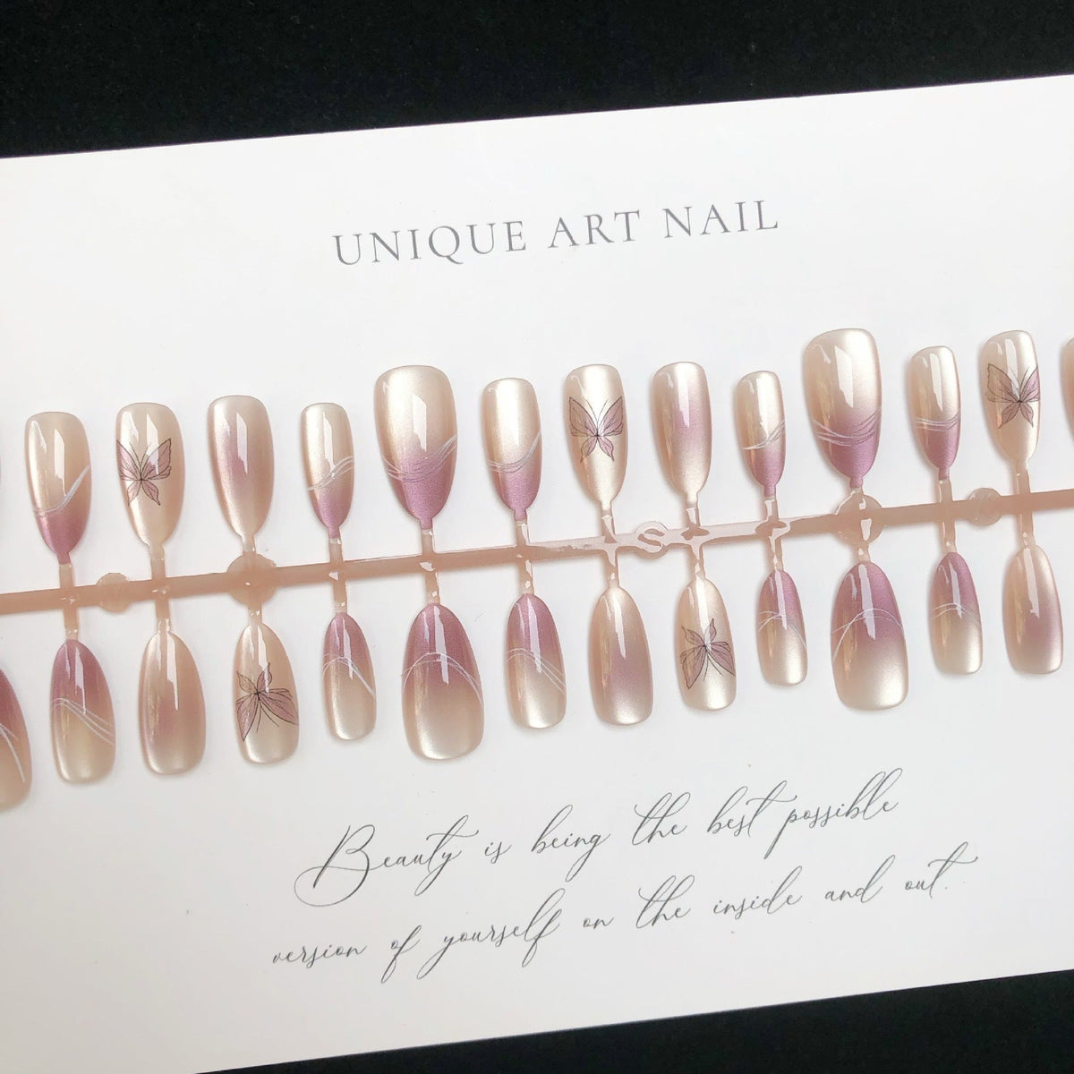 Elegant Butterfly-Designed Press-On Nail Set — product view 6