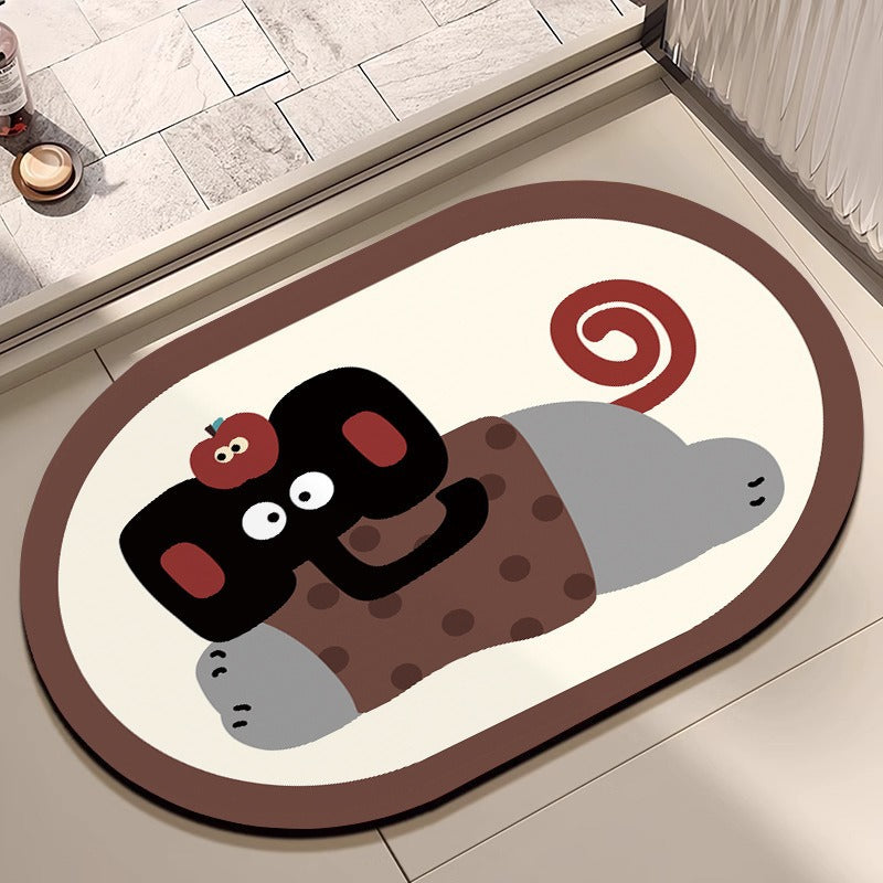 Playful Cartoon-Themed Bath Mat LoungeYard — product view 7