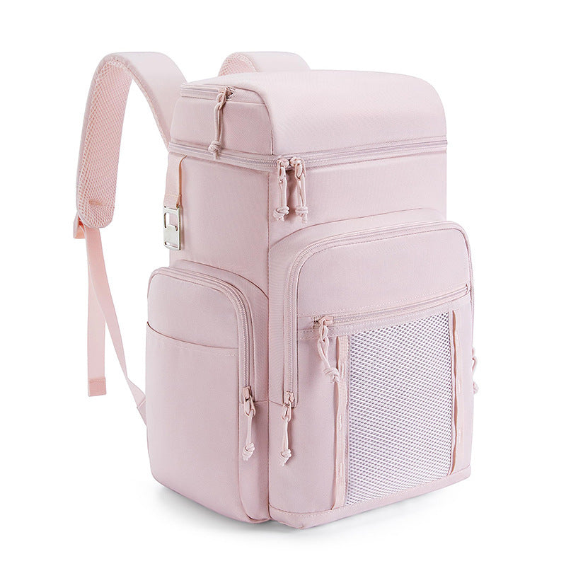 Women's multifunctional insulated cool and diaper backpack with large main compartment and organizer LoungeYard — product view 1