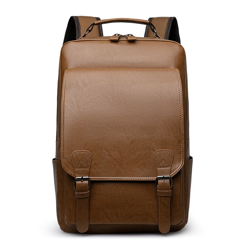 Leather Messenger Backpack — product view 3