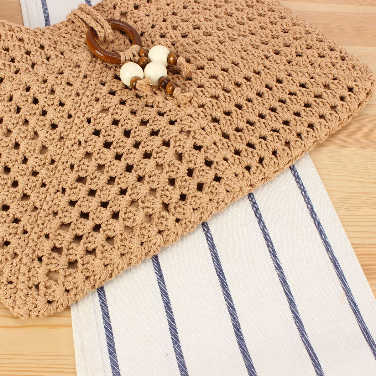 Handmade Macrame Shoulder Bag LoungeYard — product view 4