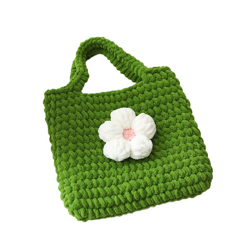 Handcrafted cotton bag with floral application LoungeYard — product view 5