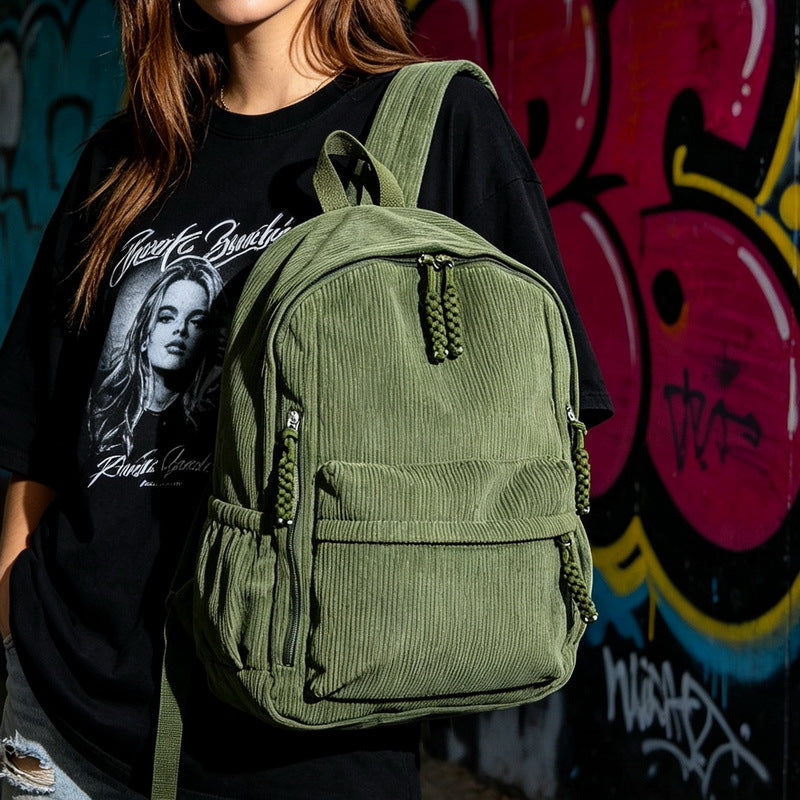 Corduroy Chic Backpack LoungeYard — product view 1
