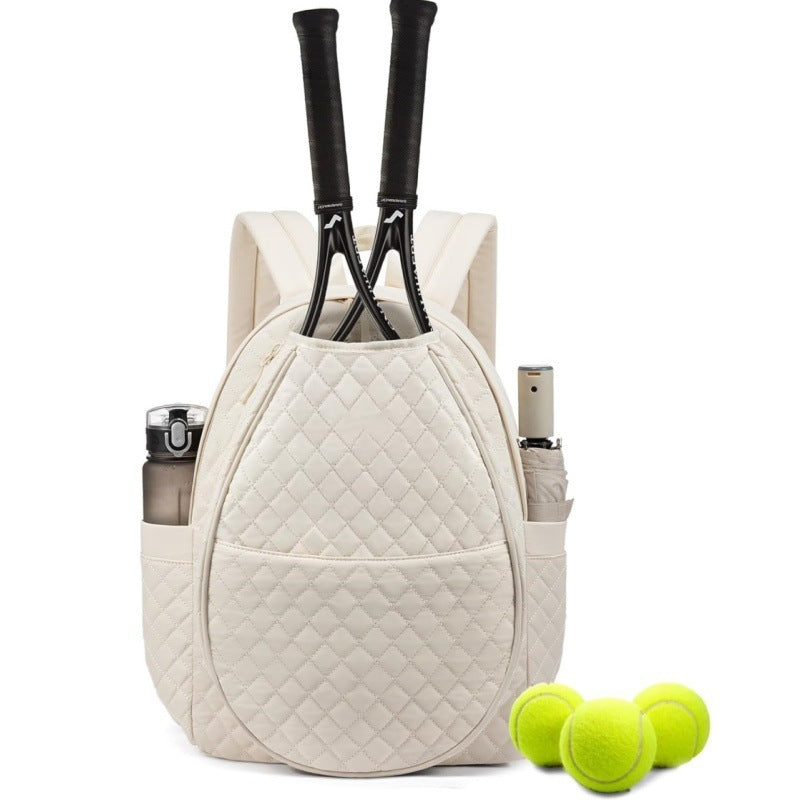 Quilted Tennis Racket Backpack LoungeYard — product view 6