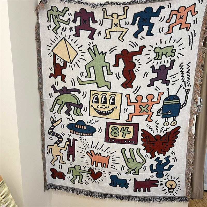 Artistic Graphic Tapestry Blanket — product view 1