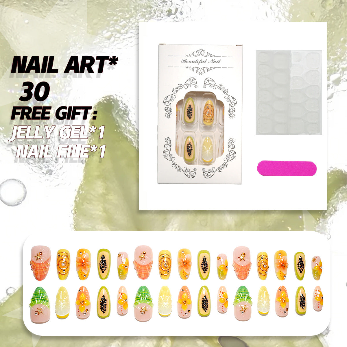 Creative Press-On Nail Art Set — product view 1